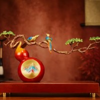 Copper Master, Copper Gourd, Magpie Ornament, Commemorative Gift, Home Decoration, Living Room, Weal